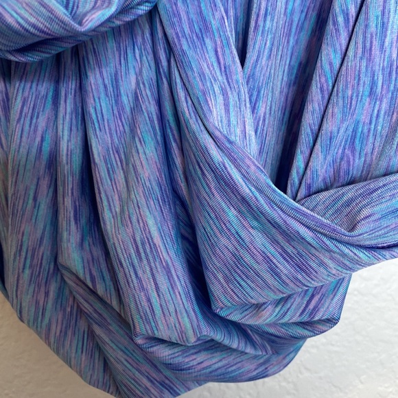 Apana womens blue infinity scarf with snaps - Picture 2 of 5